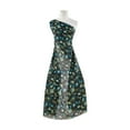 thumbnail image 1 of Zelouf High Multi Chiffon Print  , Sewing, DIY, Crafts Fabric by the Yard, 977 Blk/turkis, 3 Yard, 1 of 2