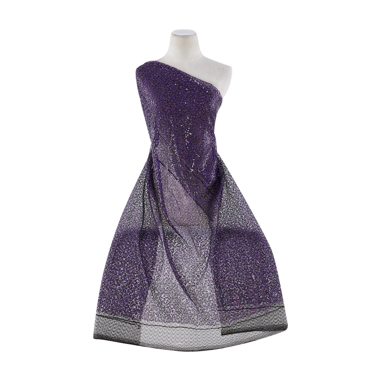 Zelouf Hologram Sequin Web Tulle  , Sewing, DIY, Crafts Fabric by the Yard, Black/grape, 5 Yard