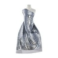 thumbnail image 1 of Zelouf Interlinking Sequins On Tulle Matte+Shinny  , Sewing, DIY, Crafts Fabric by the Yard, Silver Lady, 3 Yard, 1 of 2