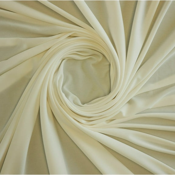 Zelouf Interlock Knit Lining , Sewing, DIY, Crafts Fabric by the Yard, Ivory, 50 Yard