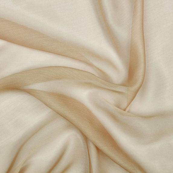 Zelouf Iridescent Chiffon , Sewing, DIY, Crafts Fabric by the Yard, Champagne, 1 Yard