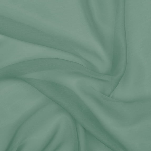 Zelouf Iridescent Chiffon , Sewing, DIY, Crafts Fabric by the Yard, Seafoam Opal, 3 Yard