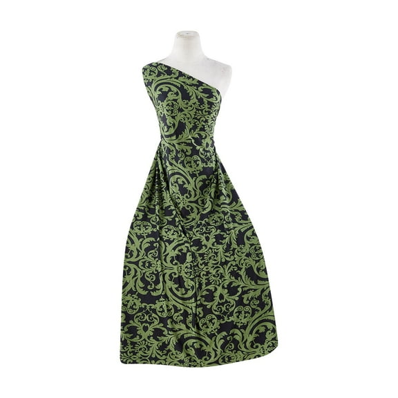 Zelouf Ironworks Lightweight Ity Knit , Sewing, DIY, Crafts Fabric by the Yard, 977 Blk/olive, 7 Yard