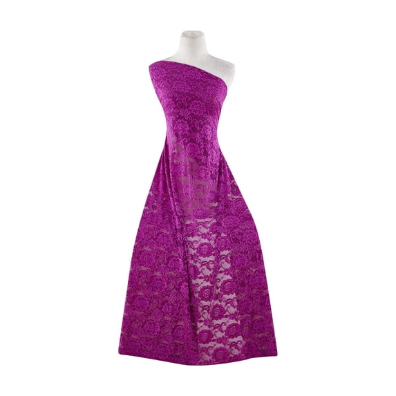 Zelouf Ivy Lace , Sewing, DIY, Crafts Fabric by the Yard, Fuchsia Bloom, 1 Yard