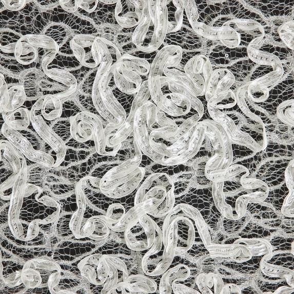 Zelouf Janet Ribbon Soutache Lace Mesh , Sewing, DIY, Crafts Fabric by the Yard, Perfect Cream, 10 Yard