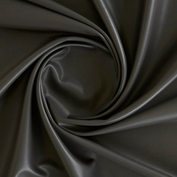 Zelouf Jasmine Faux Leather , Sewing, DIY, Crafts Fabric by the Yard, Steel Grey, 1 Yard