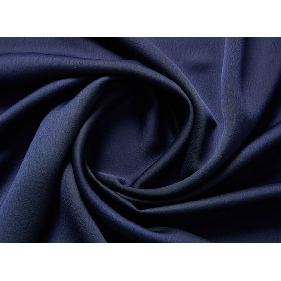 Zelouf Jem Crepe Back Satin  , Sewing, DIY, Crafts Fabric by the Yard, Luscious Navy, 3 Yard