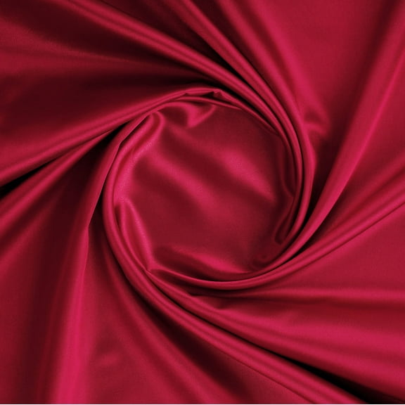 Zelouf Jessica Shiny Satin , Sewing, DIY, Crafts Fabric by the Yard, Cherry, 5 Yard