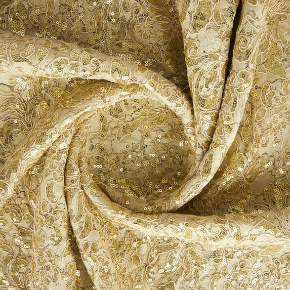 Zelouf Joanna Corded Embroidery Lace Mesh , Sewing, DIY, Crafts Fabric by the Yard, Pear Flower, 5 Yard