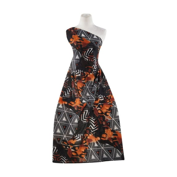 Zelouf Josie Print , Sewing, DIY, Crafts Fabric by the Yard, 981 Blk/cinnamo, 10 Yard