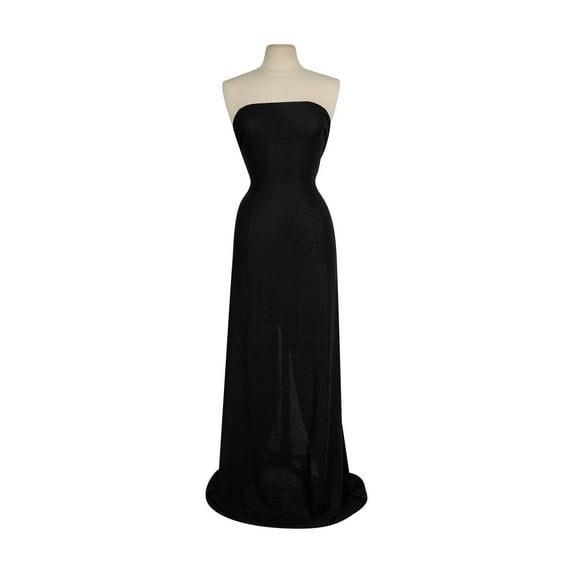 Zelouf Kara Slinky Knit W/foil , Sewing, DIY, Crafts Fabric by the Yard, Black/black, 20 Yard