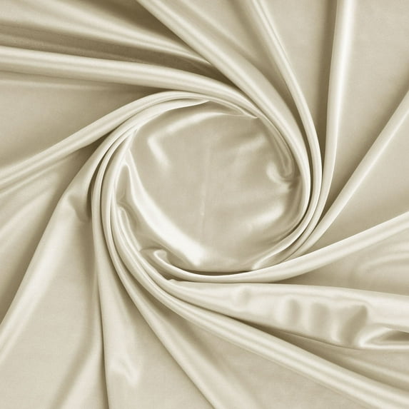 Zelouf Knit Satin Lining , Sewing, DIY, Crafts Fabric by the Yard, Vanilla Candy, 1 Yard