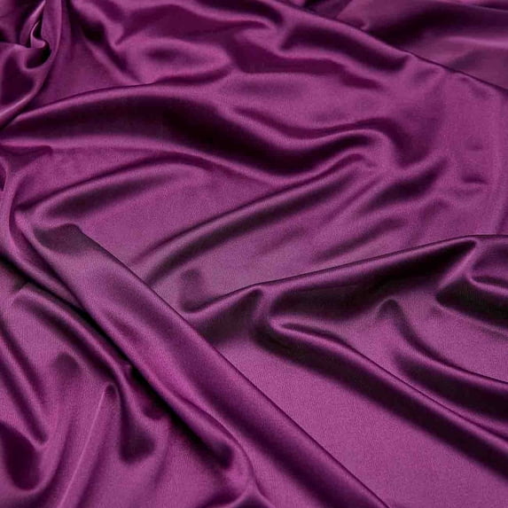 Zelouf Knit Satin Lining , Sewing, DIY, Crafts Fabric by the Yard, Vienna Grape, 50 Yard