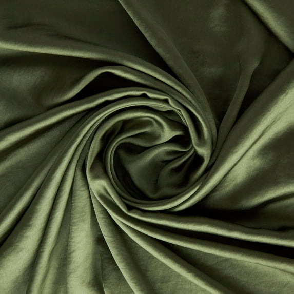 Zelouf Kyra Washer Satin , Sewing, DIY, Crafts Fabric by the Yard, Moss, 7 Yard