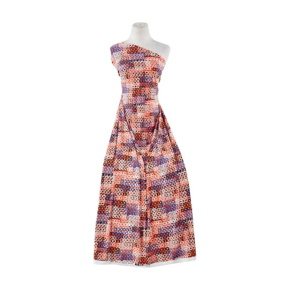 Zelouf La Coste Print , Sewing, DIY, Crafts Fabric by the Yard, 894 Org/blk, 3 Yard