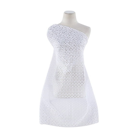 Zelouf Lane Diamond Square Lace , Sewing, DIY, Crafts Fabric by the Yard, White, 3 Yard