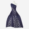 thumbnail image 1 of Zelouf Laurel Floral Scallop Glitter Lace  , Sewing, DIY, Crafts Fabric by the Yard, Navy Delight, 7 Yard, 1 of 2