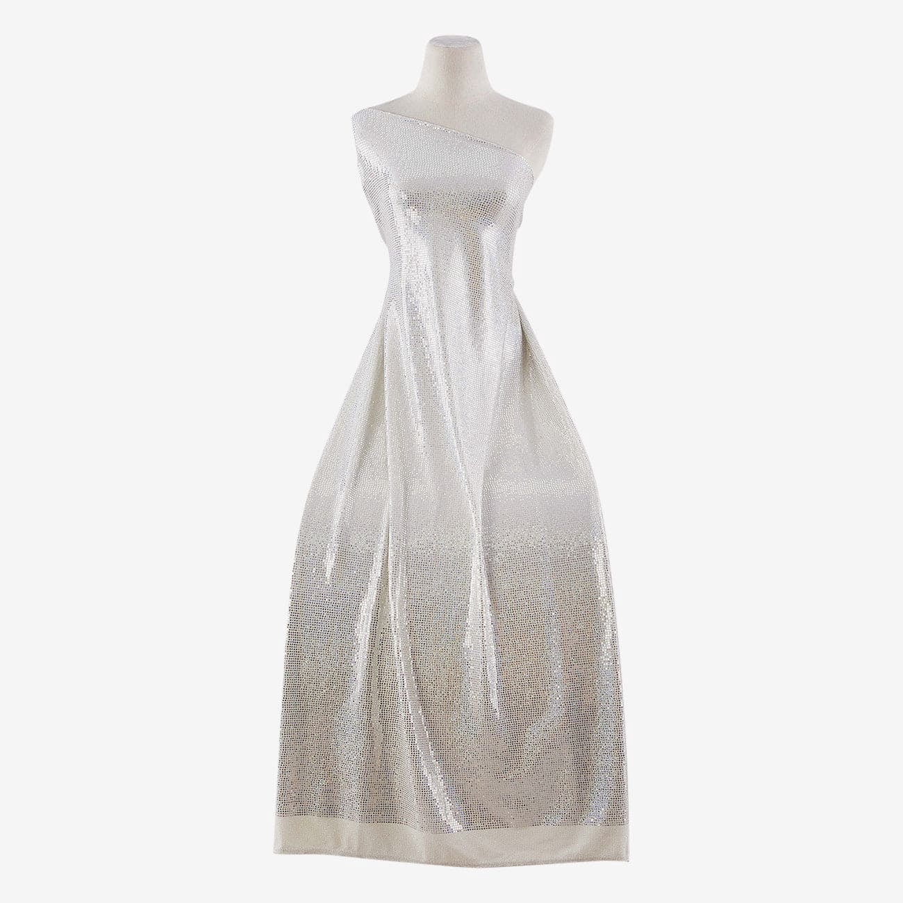 Zelouf Leah Hologram Trans Lurex Knit  , Sewing, DIY, Crafts Fabric by the Yard, Elegant Cream, 3 Yard