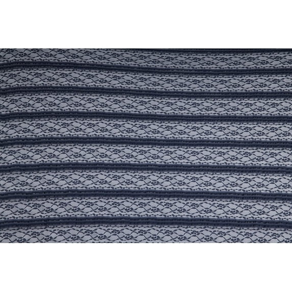 Zelouf Leap Fringe Lace , Sewing, DIY, Crafts Fabric by the Yard, Navy Bliss, 3 Yard