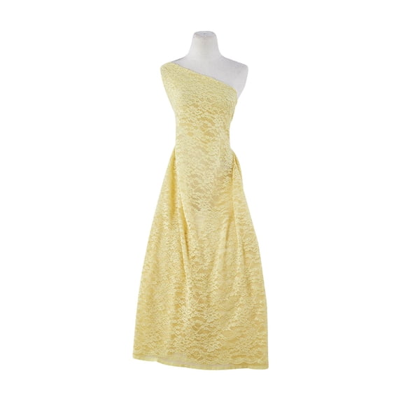 Zelouf Leonor Floral Glitter Lace , Sewing, DIY, Crafts Fabric by the Yard, Dazzling Yellow, 10 Yard