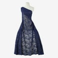 thumbnail image 1 of Zelouf Leonor Floral Glitter Lace  , Sewing, DIY, Crafts Fabric by the Yard, Navy, 1 Yard, 1 of 2