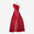 thumbnail image 1 of Zelouf Leonor Floral Glitter Lace  , Sewing, DIY, Crafts Fabric by the Yard, Ruby Delight, 5 Yard, 1 of 2