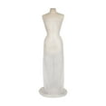 thumbnail image 1 of Zelouf Line Print Yoryu Chiffon  , Sewing, DIY, Crafts Fabric by the Yard, Ivory/silver, 3 Yard, 1 of 3