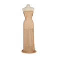 thumbnail image 1 of Zelouf Londyn Stretch Lace W/glitter  , Sewing, DIY, Crafts Fabric by the Yard, Almond/gold, 3 Yard, 1 of 3