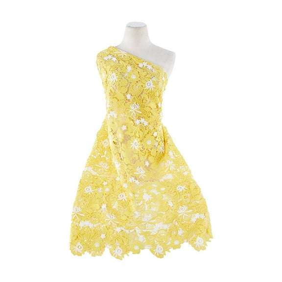 Zelouf Lucy Floral Embroidery , Sewing, DIY, Crafts Fabric by the Yard, Sunshine Glow, 20 Yard