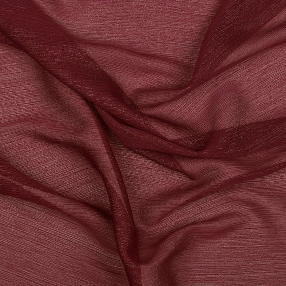 Zelouf Lurex Stripe Yoryu Chiffon, Sewing, DIY, Crafts Fabric by the Yard, Wine Lurex, 7 Yard