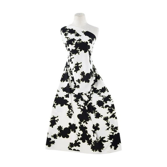 Zelouf Lush Knit Print , Sewing, DIY, Crafts Fabric by the Yard, 179 Citrus/blk, 1 Yard