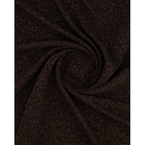 Zelouf Mabel Textured Glitter Knit , Sewing, DIY, Crafts Fabric by the Yard, Brown/bronze, 10 Yard
