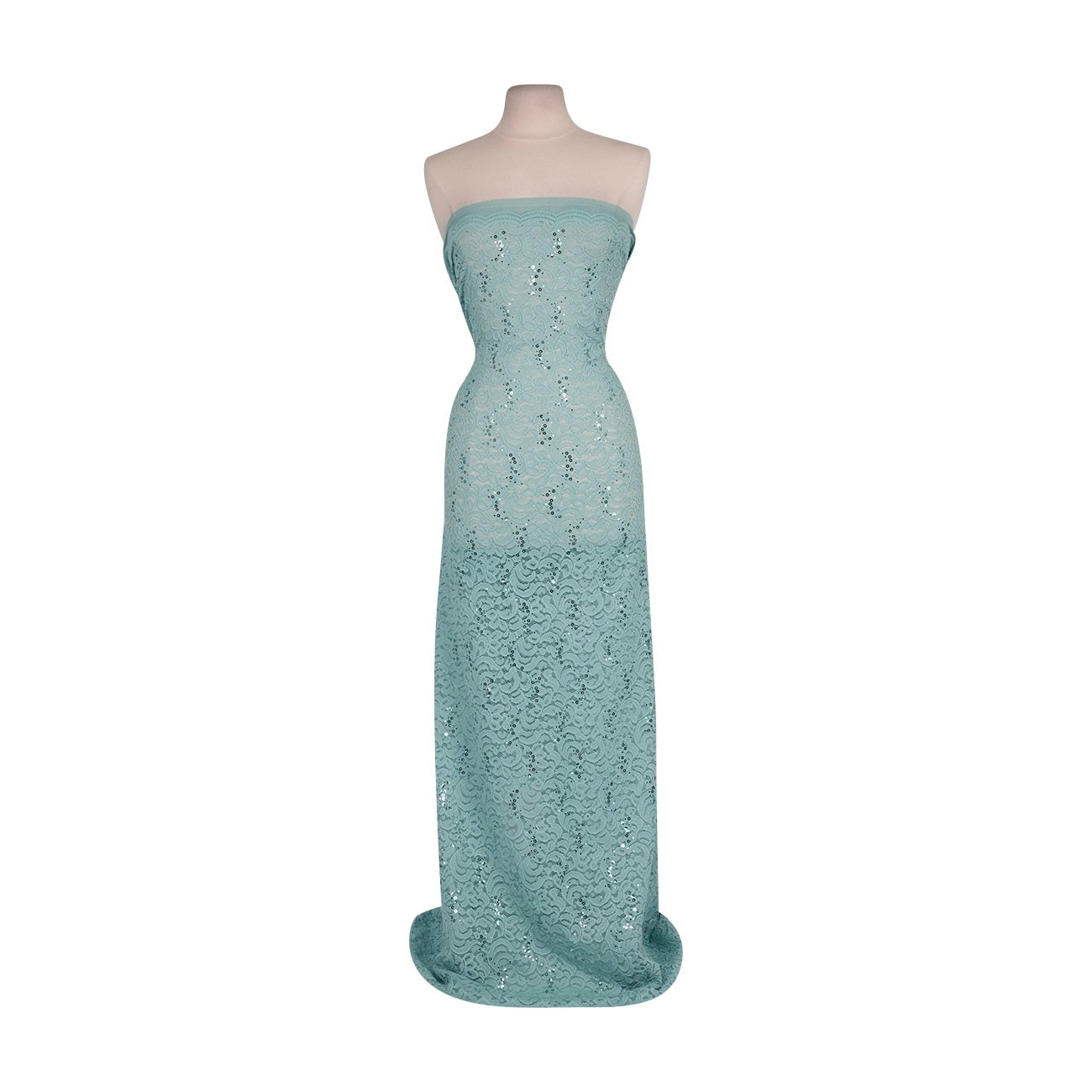 Zelouf Madilyn Stretch Lace W Trans  , Sewing, DIY, Crafts Fabric by the Yard, Blue Flower, 20 Yard