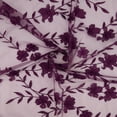 thumbnail image 1 of Zelouf Marissa 3D Floral Embroidery On Mesh  , Sewing, DIY, Crafts Fabric by the Yard, Plum, 5 Yard, 1 of 5