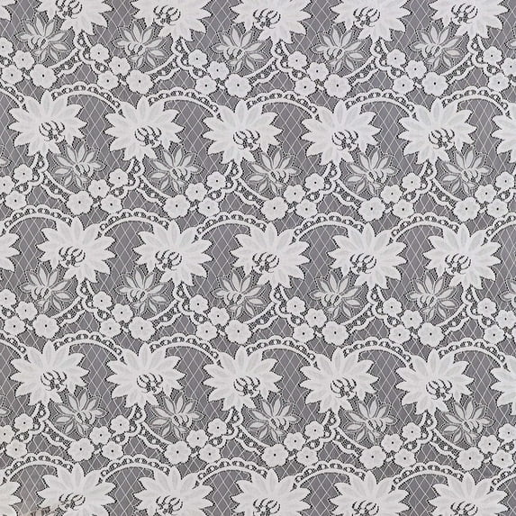 Zelouf Matilda Floral Medallion Lace , Sewing, DIY, Crafts Fabric by the Yard, Ecru Mist, 10 Yard