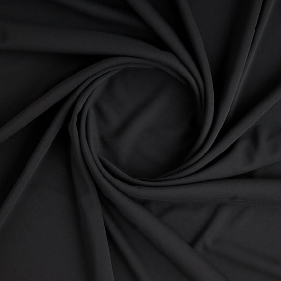 Zelouf Matte Jersey Knit , Sewing, DIY, Crafts Fabric by the Yard, Black, 5 Yard