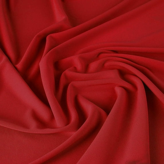 Zelouf Matte Jersey Knit , Sewing, DIY, Crafts Fabric by the Yard, Red Fire, 7 Yard