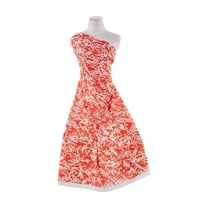 Zelouf Meadow Grass On Capri Knit , Sewing, DIY, Crafts Fabric by the Yard, 811Orange/white, 3 Yard