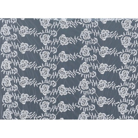 Zelouf Mechic Metallic Embroidery Mesh , Sewing, DIY, Crafts Fabric by the Yard, Aqua Bliss/silv, 5 Yard