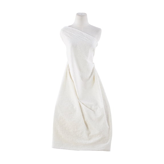 Zelouf Mengesha Ethnic Embroidery On Chambray , Sewing, DIY, Crafts Fabric by the Yard, 111 Ivory, 3 Yard