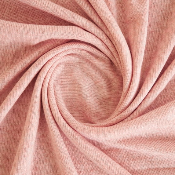 Zelouf Meredith 1X1 Rib Knit , Sewing, DIY, Crafts Fabric by the Yard, Heather Blossom, 20 Yard