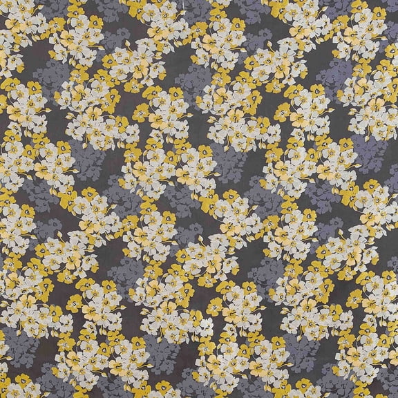 Zelouf Merzig Floral Print Jacquard  , Sewing, DIY, Crafts Fabric by the Yard, Gold Combo, 5 Yard