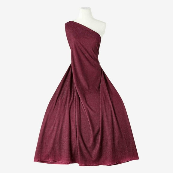 Zelouf Metallic Stripe 56' , Sewing, DIY, Crafts Fabric by the Yard, Majestic Burgundy, 3 Yard