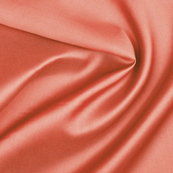 Zelouf Mikado Satin Twill, Sewing, DIY, Crafts Fabric by the Yard, Coral Dream, 1 Yard