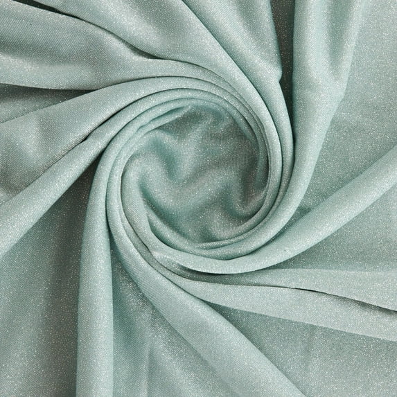 Zelouf Milena Glitter Knit , Sewing, DIY, Crafts Fabric by the Yard, Seafoam/silver, 3 Yard