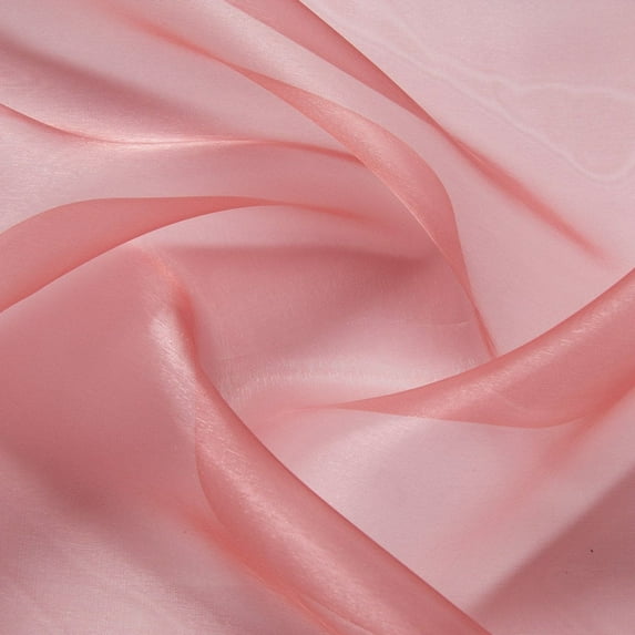 Zelouf Mirror Organza , Sewing, DIY, Crafts Fabric by the Yard, Coral Glass, 20 Yard
