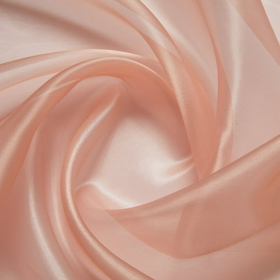 Zelouf Mirror Organza , Sewing, DIY, Crafts Fabric by the Yard, Peach, 1 Yard