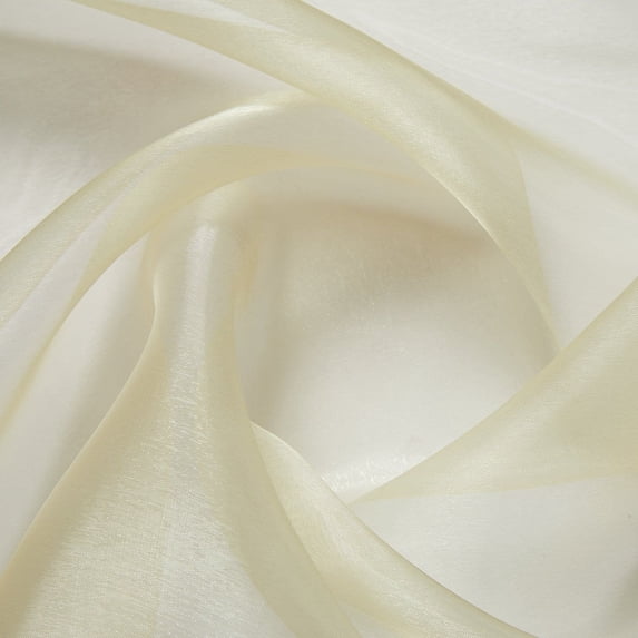 Zelouf Mirror Organza , Sewing, DIY, Crafts Fabric by the Yard, Yellow Glass, 7 Yard