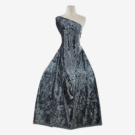 Zelouf Moonsoon Glitter Ice Velvet , Sewing, DIY, Crafts Fabric by the Yard, Elegant Coal, 3 Yard