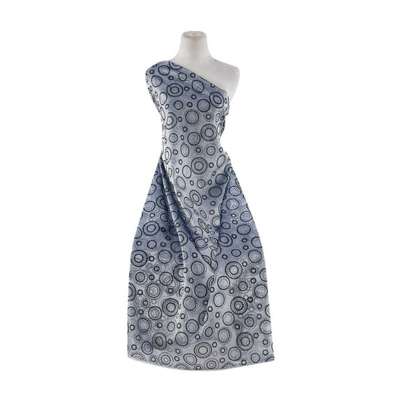 Zelouf Multi Circle Flock And Glitter On Organza  , Sewing, DIY, Crafts Fabric by the Yard, Ancient Peri, 3 Yard